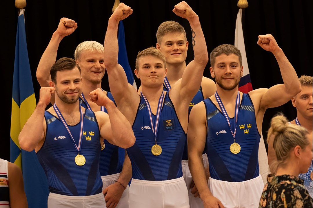 Landslaget i manlig artisktisk gymnastik med guldmedaljer. 